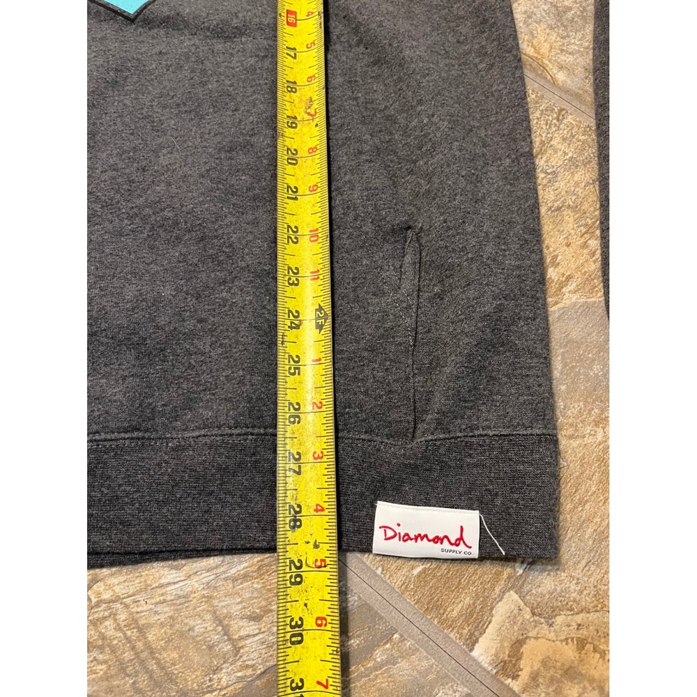 Diamond Supply Co Hoodie Mens Medium Charcoal NWT Graphic Streetwear Sweatshirt - Picture 6 of 6